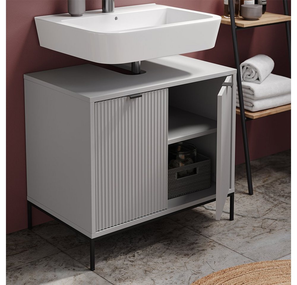 Vicco Badmöbel-Set Eliza, Grau, 2-teilig, (2-St., 2er Set) – Bild 5 von 5