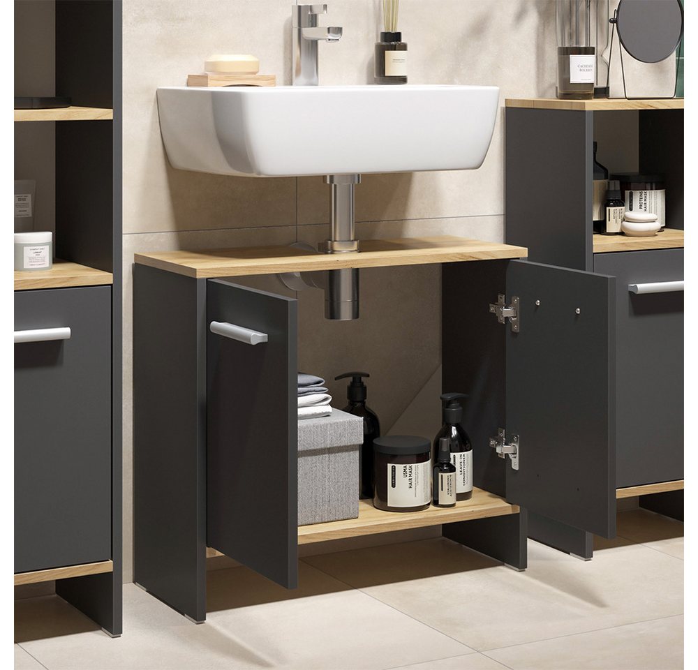 Vicco Badmöbel-Set Karli, Anthrazit/Goldkraft Eiche, 2-teilig, (2-St., 2er Set) – Bild 4 von 5