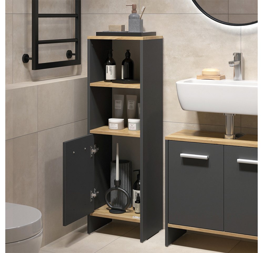 Vicco Badmöbel-Set Karli, Anthrazit/Goldkraft Eiche, 2-teilig, (2-St., 2er Set) – Bild 5 von 5