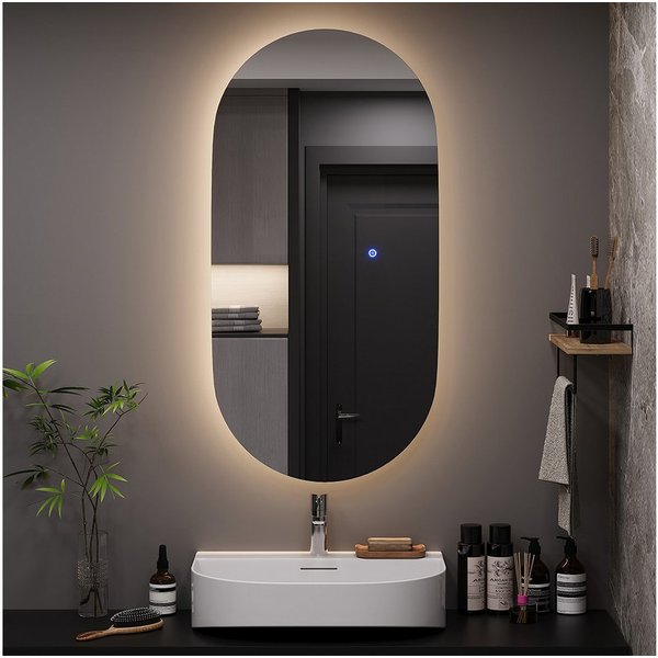 Vicco Badspiegel Miral, Glas, 100 x 50 cm mit Backlight Beleuchtung (1-St)