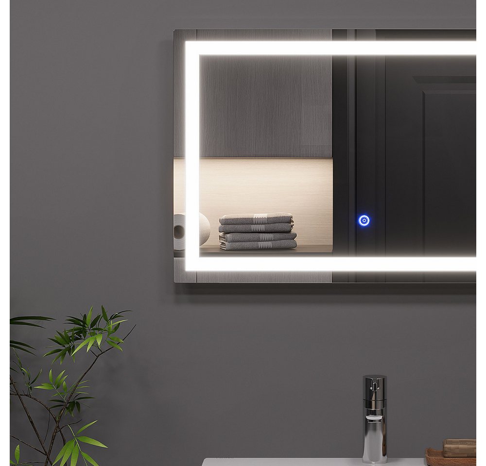 Vicco Badspiegel Miral, Glas, 60 x 40 cm mit Frontlight Beleuchtung (1-St) – Bild 4 von 5