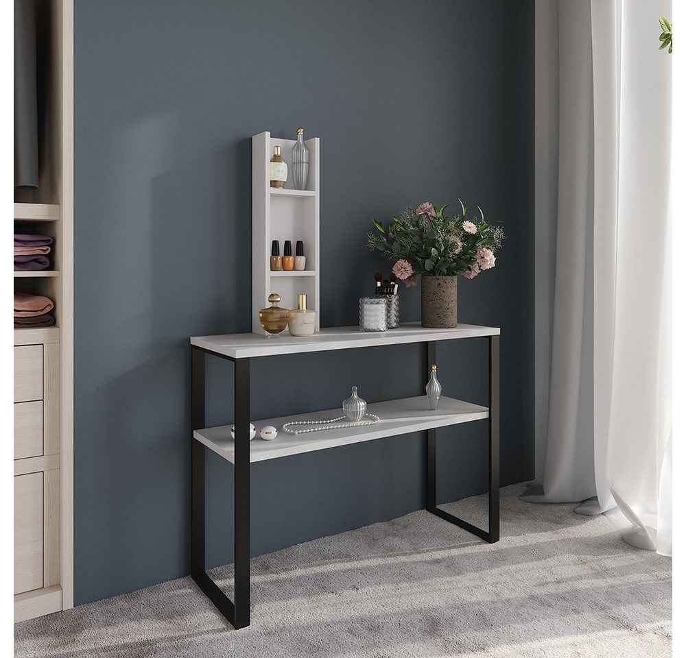 Vicco Beistellschrank Sherry, Weiß, 20 x 65 cm mit 3 Ablagefächern (1-St) – Bild 5 von 5