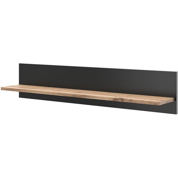 Vicco Bücherregal Amber, Eiche Wotan/Anthrazit, 100 x 20 cm wandhalterung, 1-tlg.