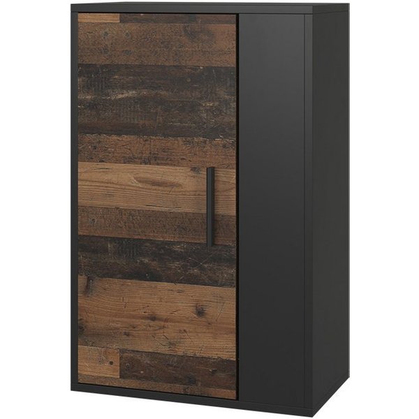 Vicco Bücherregal Berno, Schwarz/Oldstyle, 50.1 x 78.4 cm mit 2 Fächern, 1-tlg.