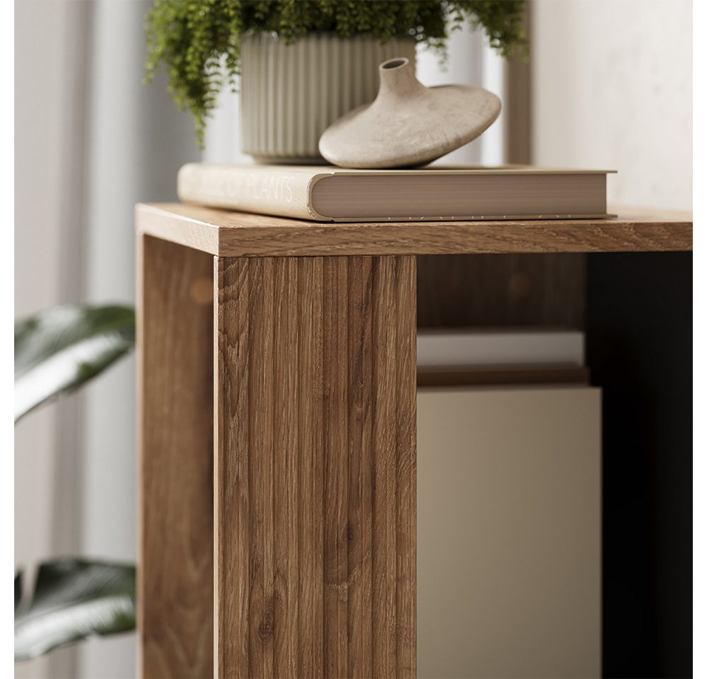 Vicco Bücherregal Eliza, Viking Oak, 36 x 120 cm mit 3 Fächern, 1-tlg. – Bild 4 von 5