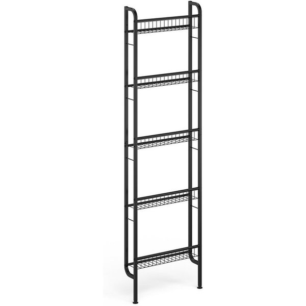 Vicco Bücherregal Klivo, Schwarz, 44.5 x 160 cm mit 5 Regalböden, 1-tlg.