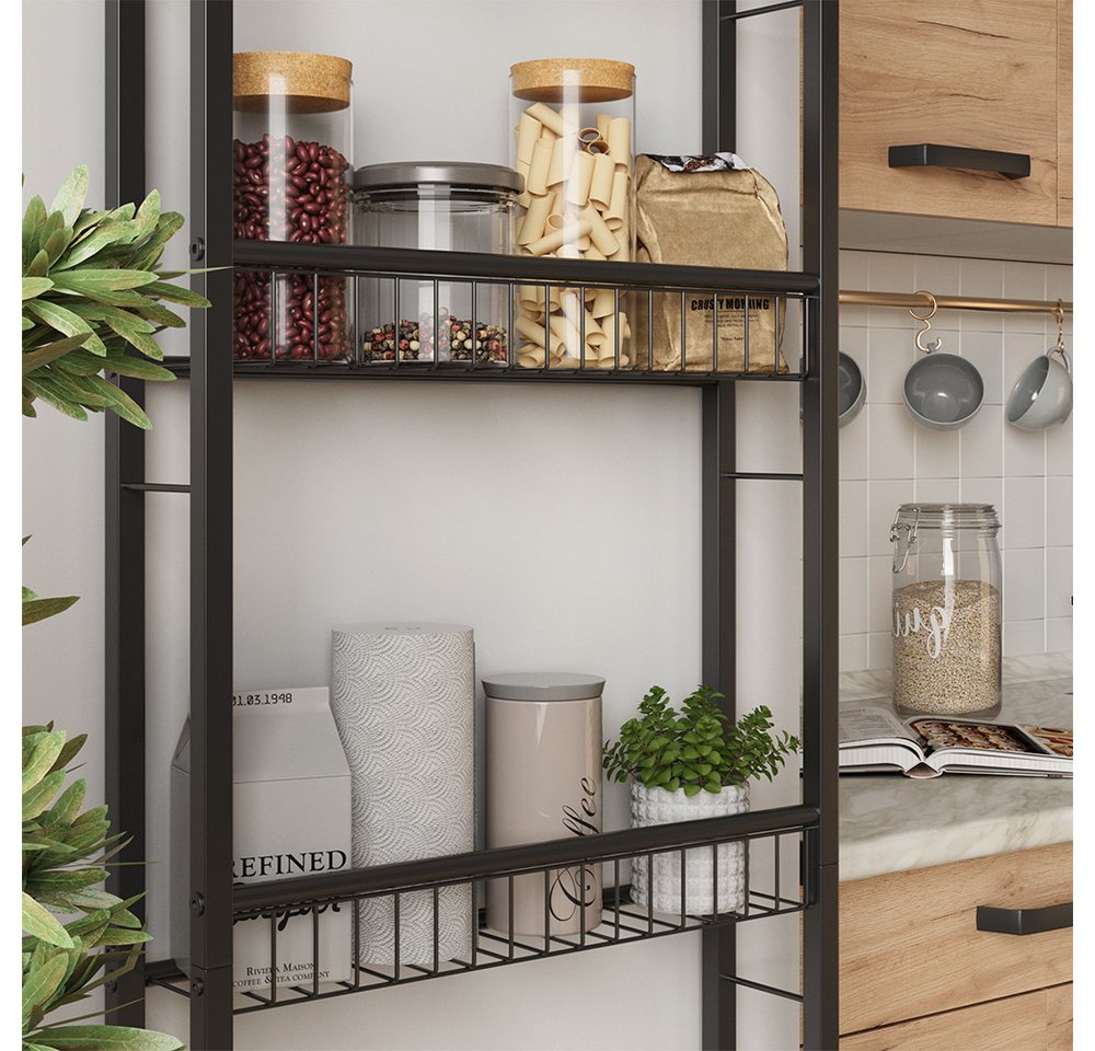 Vicco Bücherregal Klivo, Schwarz, 44.5 x 160 cm mit 5 Regalböden, 1-tlg. – Bild 4 von 5