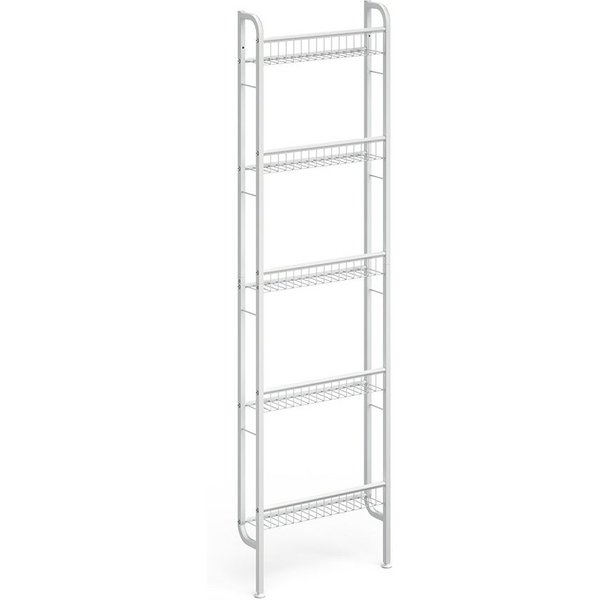 Vicco Bücherregal Klivo, Weiß, 44.5 x 160 cm mit 5 Regalböden, 1-tlg.