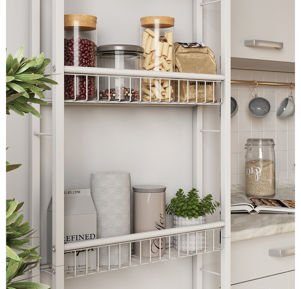 Vicco Bücherregal Klivo, Weiß, 44.5 x 160 cm mit 5 Regalböden, 1-tlg. – Bild 4 von 5