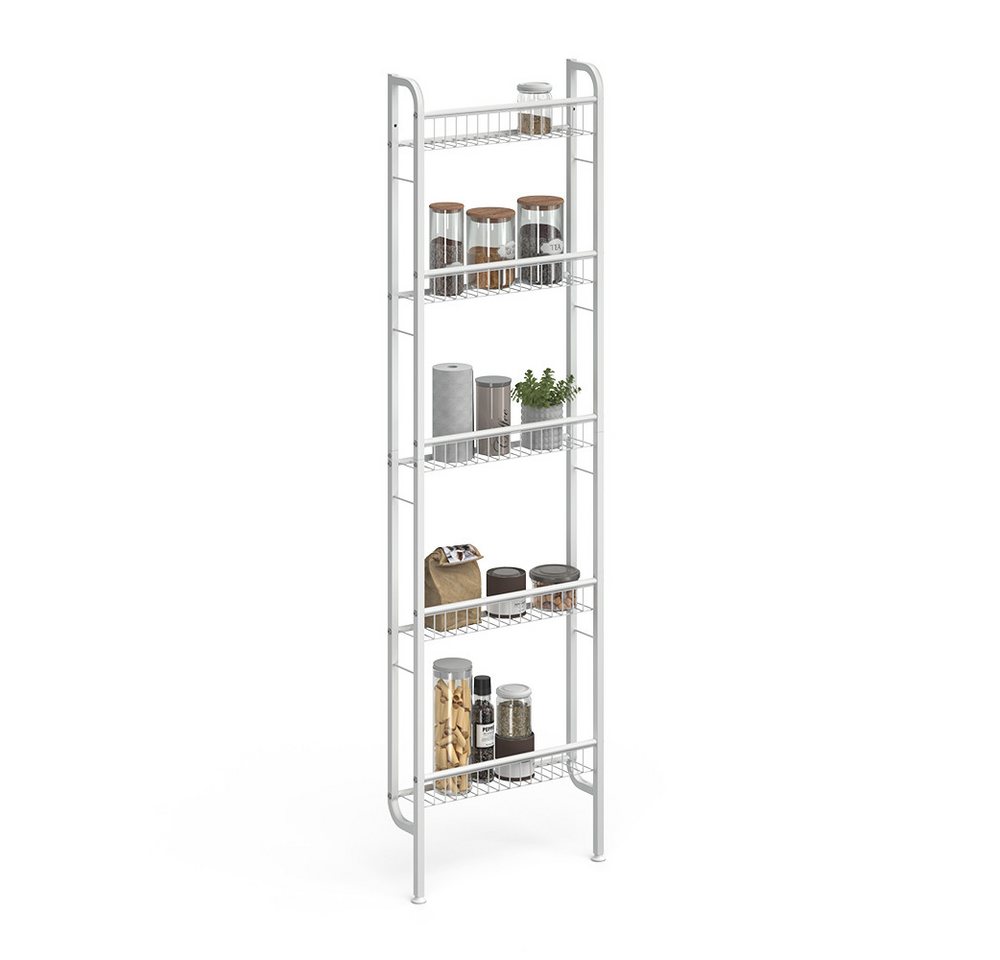 Vicco Bücherregal Klivo, Weiß, 44.5 x 160 cm mit 5 Regalböden, 1-tlg. – Bild 5 von 5