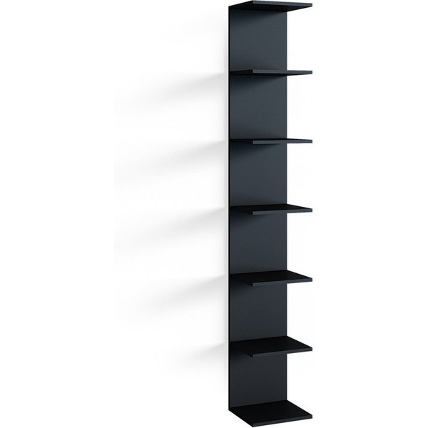 Vicco Bücherregal Paolo, Schwarz, 30 x 190 cm, 1-tlg.
