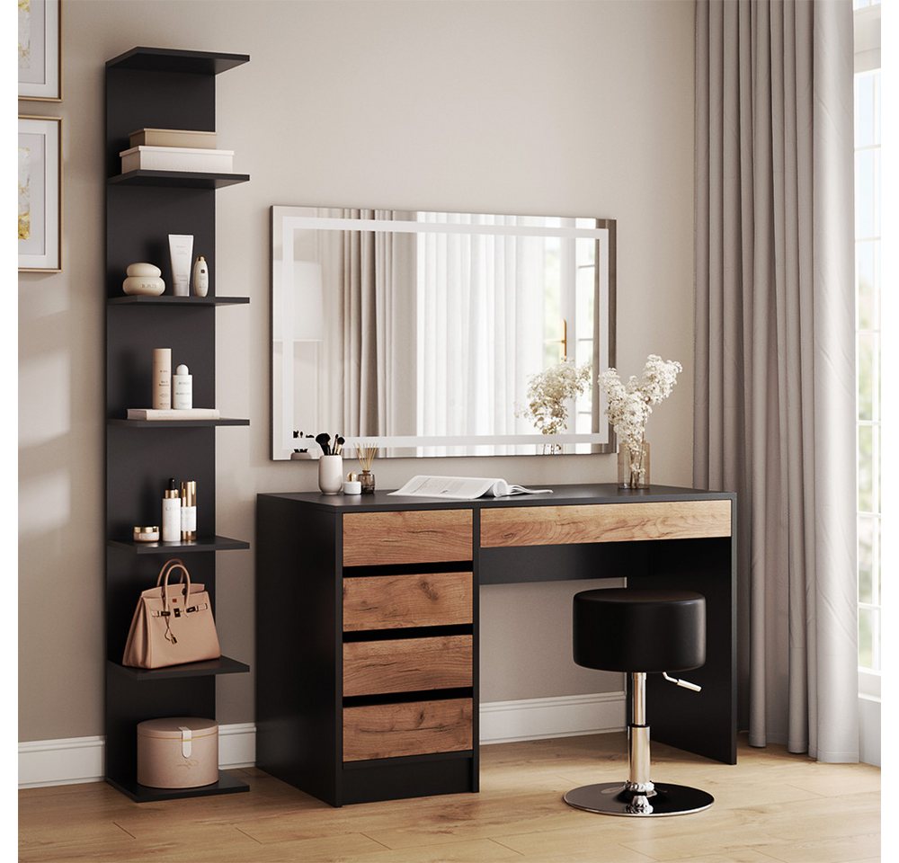 Vicco Bücherregal Paolo, Schwarz, 30 x 190 cm, 1-tlg. – Bild 3 von 5
