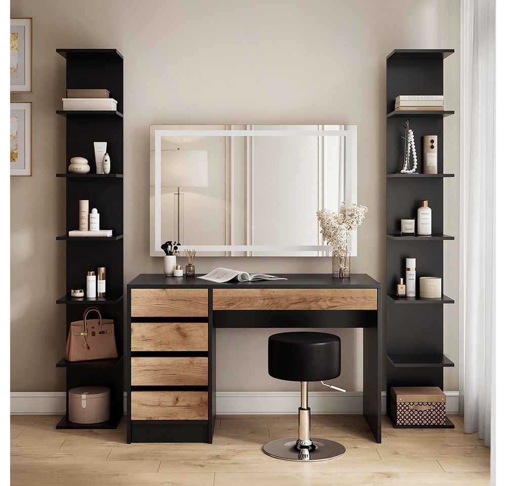 Vicco Bücherregal Paolo, Schwarz, 28 x 190 cm 2er Set, 2-tlg. – Bild 3 von 5