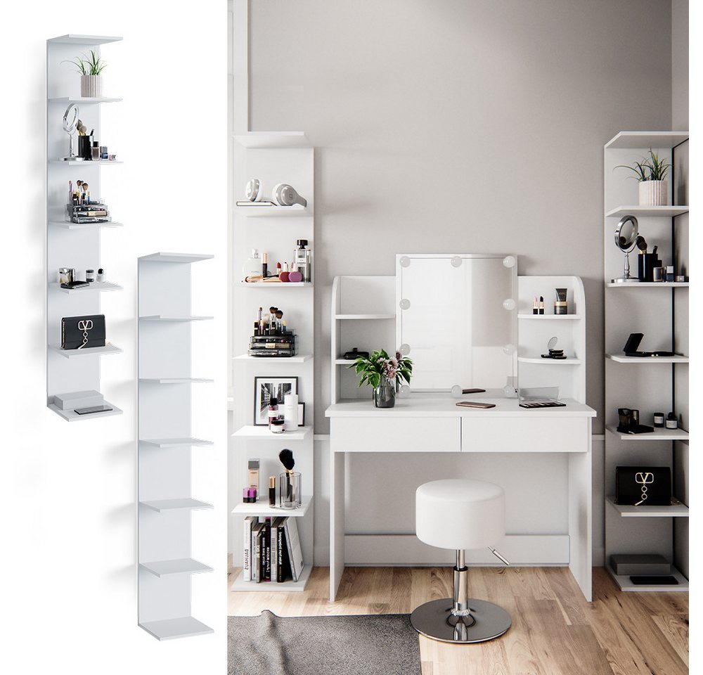 Vicco Bücherregal Paolo, Weiß, 30 x 190 cm 2er Set, 2-tlg. – Bild 2 von 5