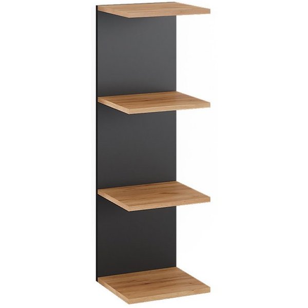 Vicco Bücherregal Paolo, Anthrazit/Goldkraft Eiche, 30 x 95 cm, 1-tlg.