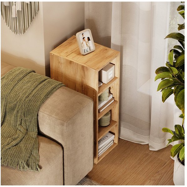 Vicco Bücherregal Rula, Goldkraft Eiche, 25 x 81.6 cm