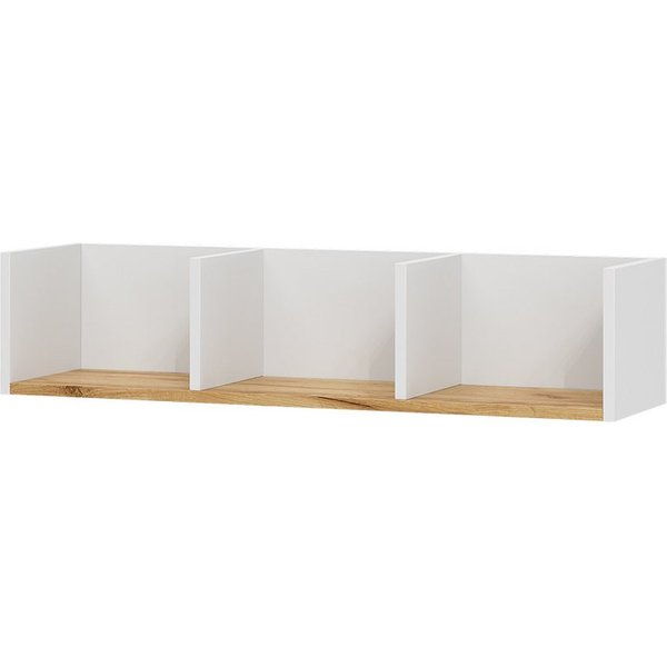 Vicco Bücherregal Tomy, Weiß/Goldkraft Eiche, 90 x 20 cm, 1-tlg.
