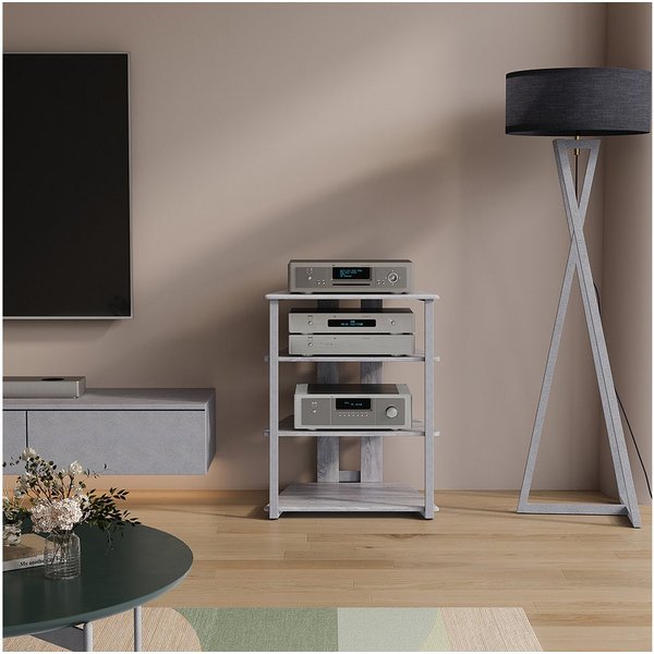 Vicco Bücherregal Tonar, Grau, 61 x 78 cm 4 offene Ablageflächen, 1-tlg.