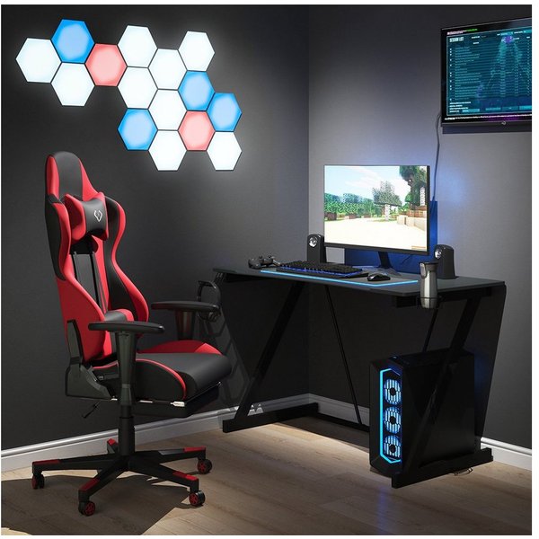 Vicco Computertisch Hudson, Anthrazit/Schwarz, 120 x 60 cm (1-St)