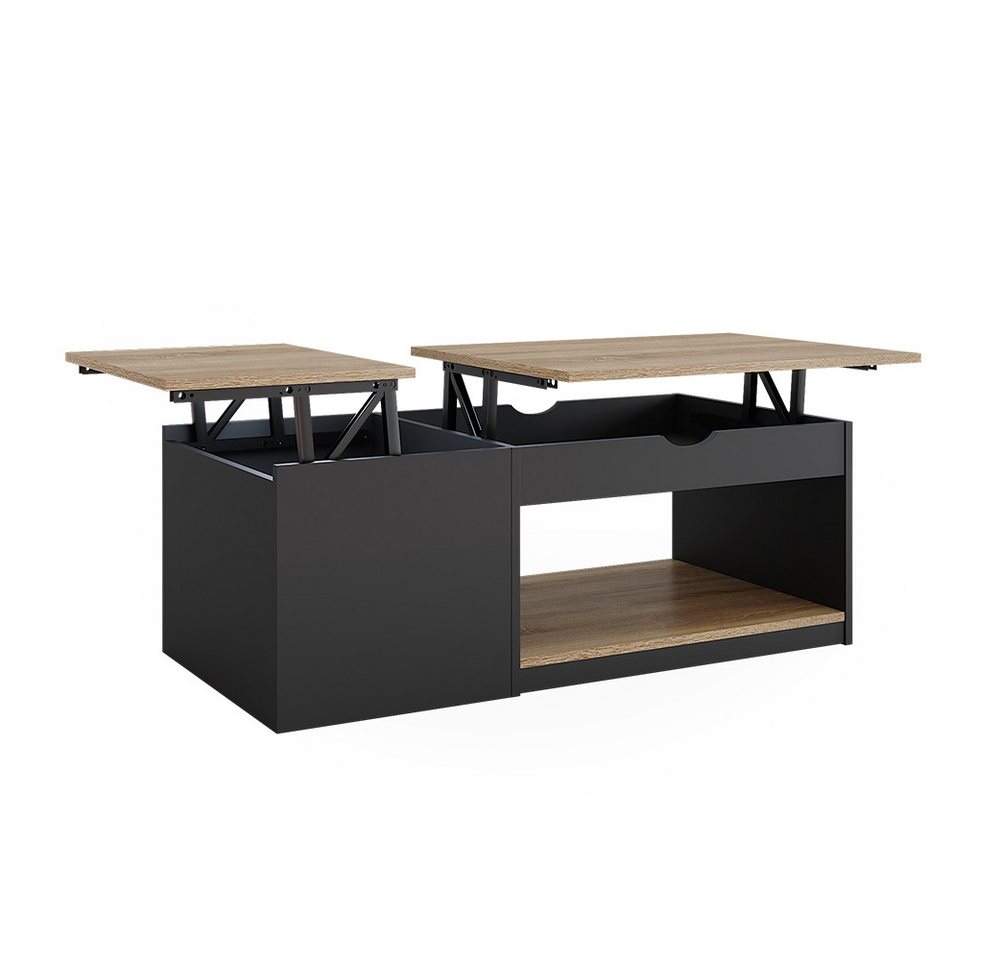 Vicco Couchtisch Avela, Schwarz/Sonoma, 110 x 110 cm (1-St) – Bild 2 von 5