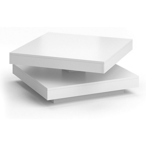 Vicco Couchtisch Elias, Weiß, 70 x 70 cm (1-St), Kippbar