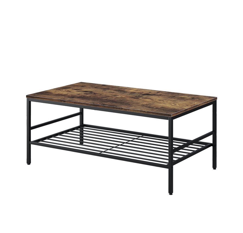 Vicco Couchtisch Fyrk, Goldkraft Eiche/Schwarz, 106 x 60 cm mit Ablage (1-St) – Bild 2 von 5
