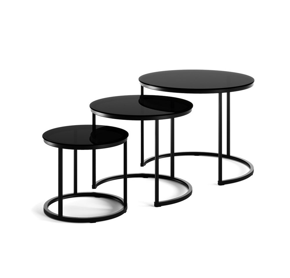 Vicco Couchtisch Montreal, Glas, 55 x 55 cm 3 Teile (3-St) – Bild 2 von 5