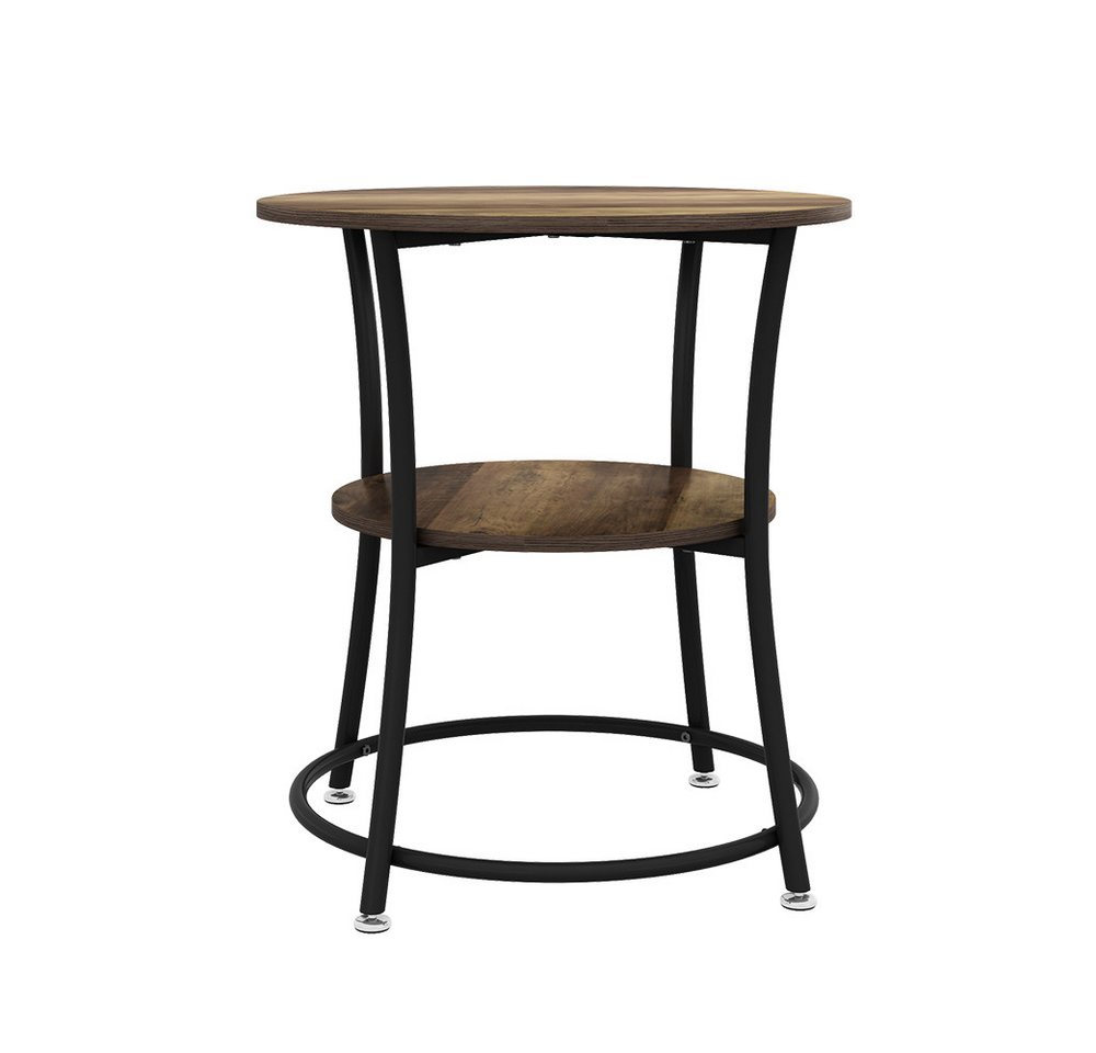 Vicco Couchtisch Quebec, Eiche rustikal, 50 x 50 cm mit Ablage (1-St) – Bild 2 von 5