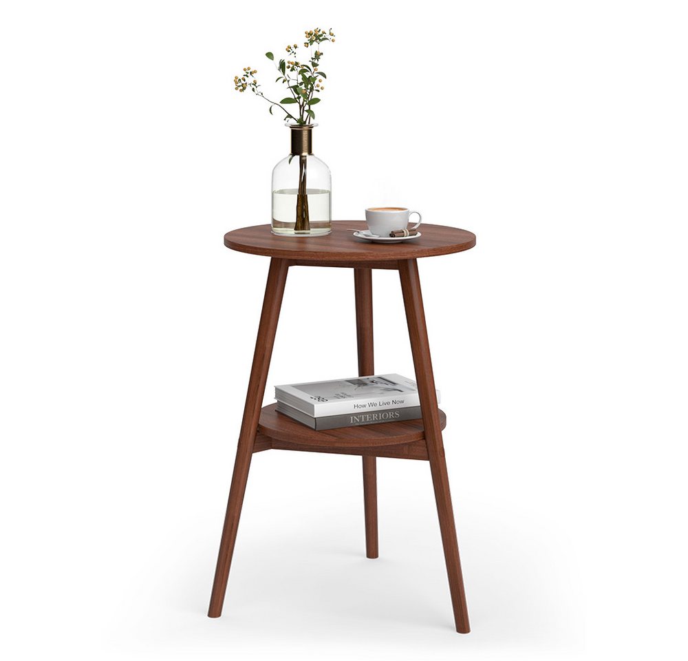 Vicco Couchtisch Rondal, Nussbaum, 38 x 38 cm (1-St) – Bild 5 von 5