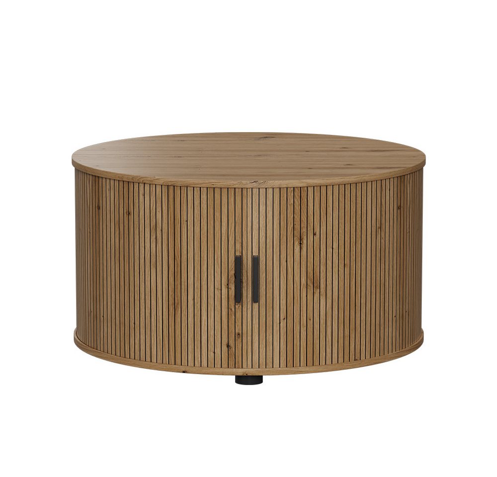 Vicco Couchtisch Selva, Eiche, 80 x 80 cm mit Schiebtür (1-St) – Bild 2 von 5