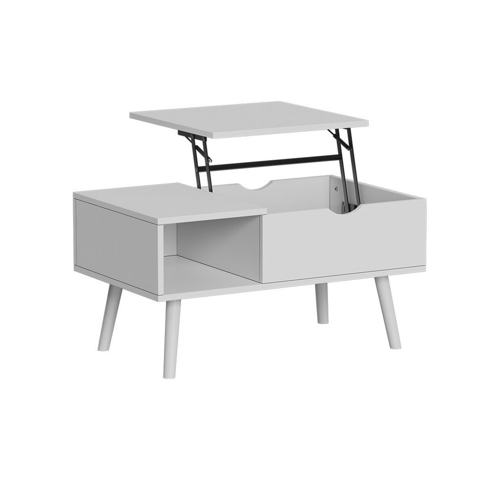 Vicco Couchtisch Stora, Weiß, 76 x 45 cm mit Liftfunktion (1-St) – Bild 2 von 5