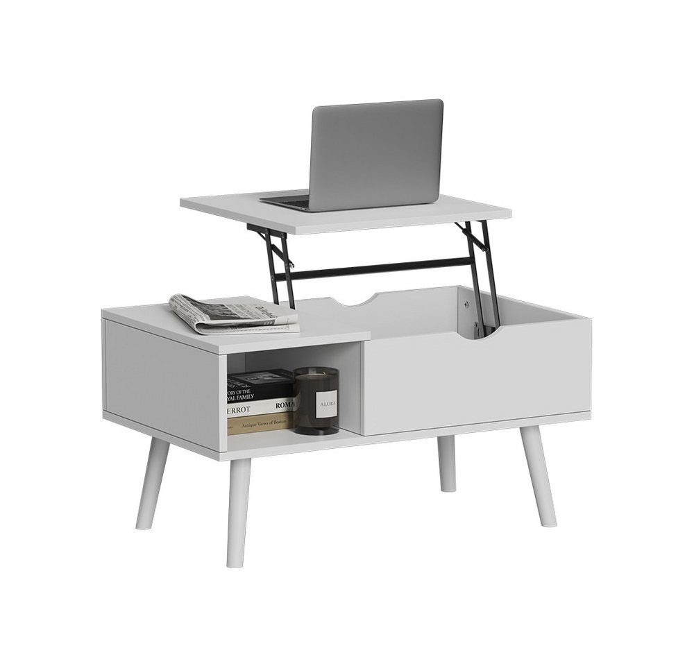Vicco Couchtisch Stora, Weiß, 76 x 45 cm mit Liftfunktion (1-St) – Bild 5 von 5
