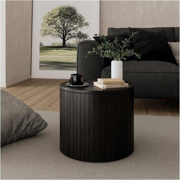 Vicco Couchtisch Tavilo, Eiche/Schwarz, 38 x 38 cm (1-St)