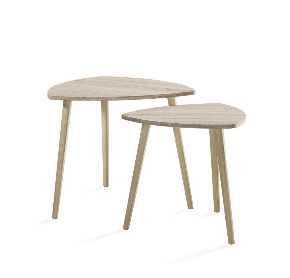 Vicco Couchtisch Twino, Sonoma, 60 x 50 cm 2er Set (1-St) – Bild 2 von 5