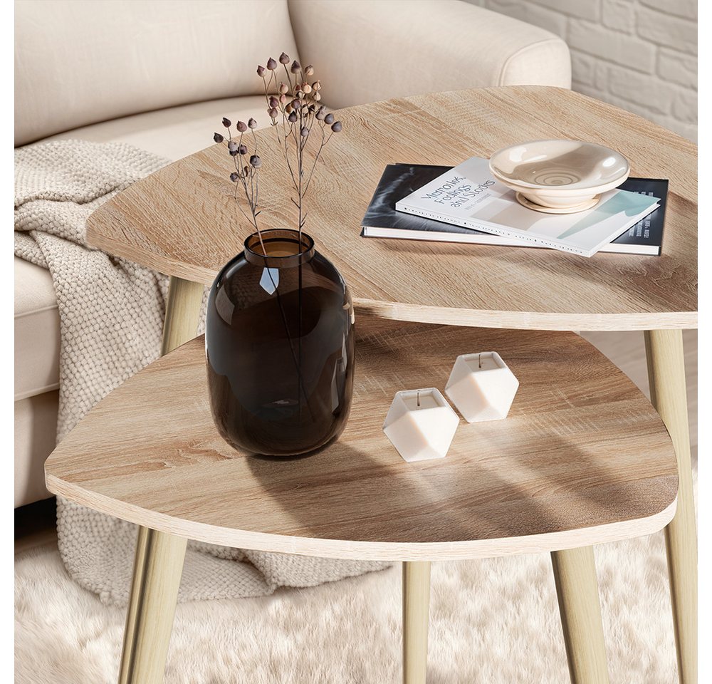 Vicco Couchtisch Twino, Sonoma, 60 x 50 cm 2er Set (1-St) – Bild 4 von 5