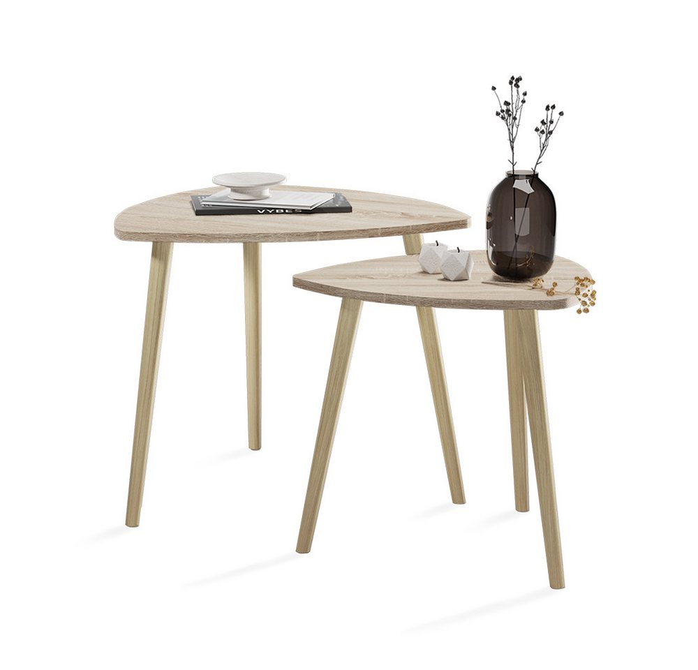 Vicco Couchtisch Twino, Sonoma, 60 x 50 cm 2er Set (1-St) – Bild 5 von 5