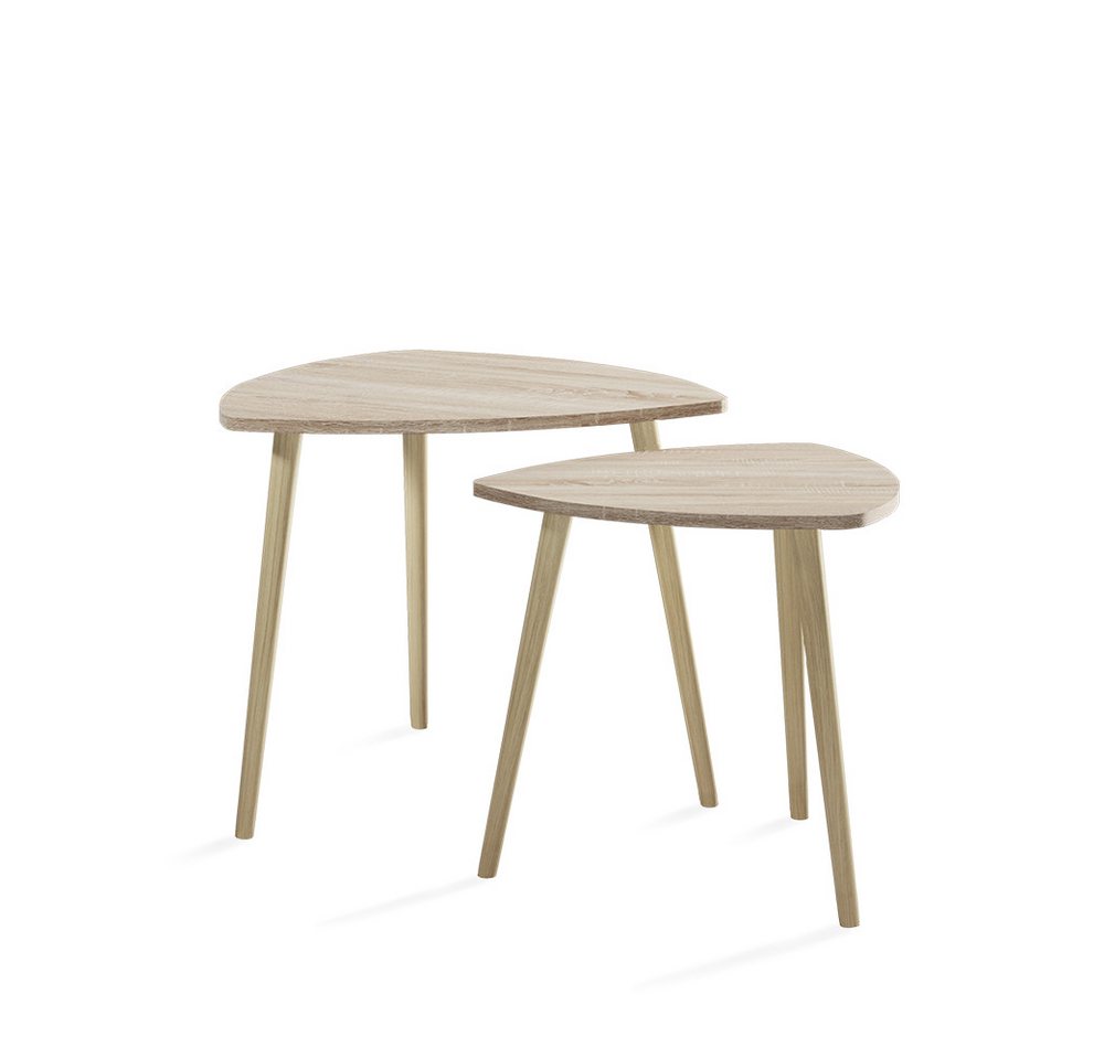 Vicco Couchtisch Twino, Sonoma, 48 x 45 cm 2er Set (1-St) – Bild 2 von 5