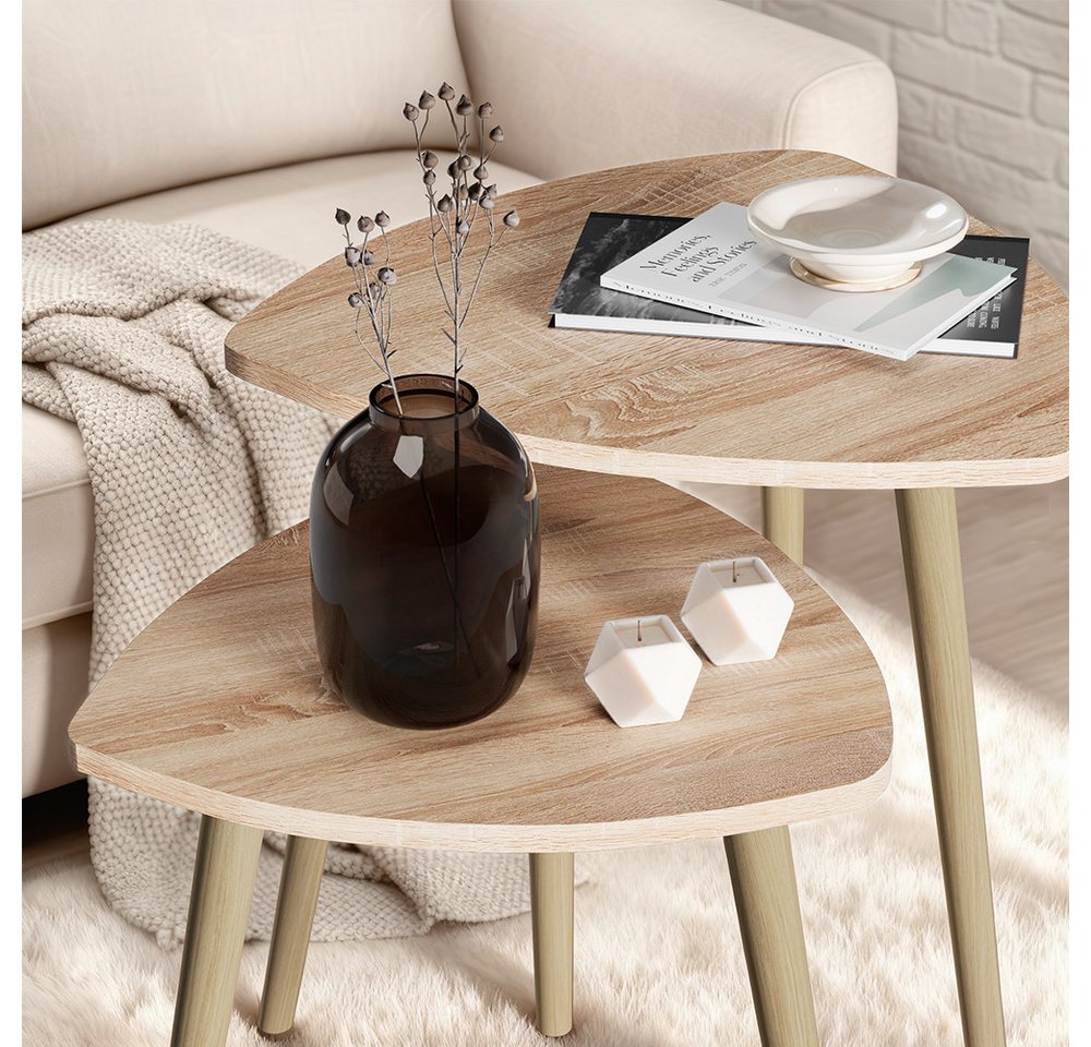 Vicco Couchtisch Twino, Sonoma, 48 x 45 cm 2er Set (1-St) – Bild 4 von 5