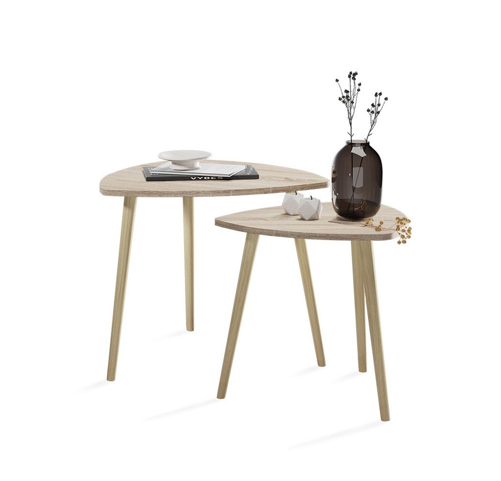 Vicco Couchtisch Twino, Sonoma, 48 x 45 cm 2er Set (1-St) – Bild 5 von 5