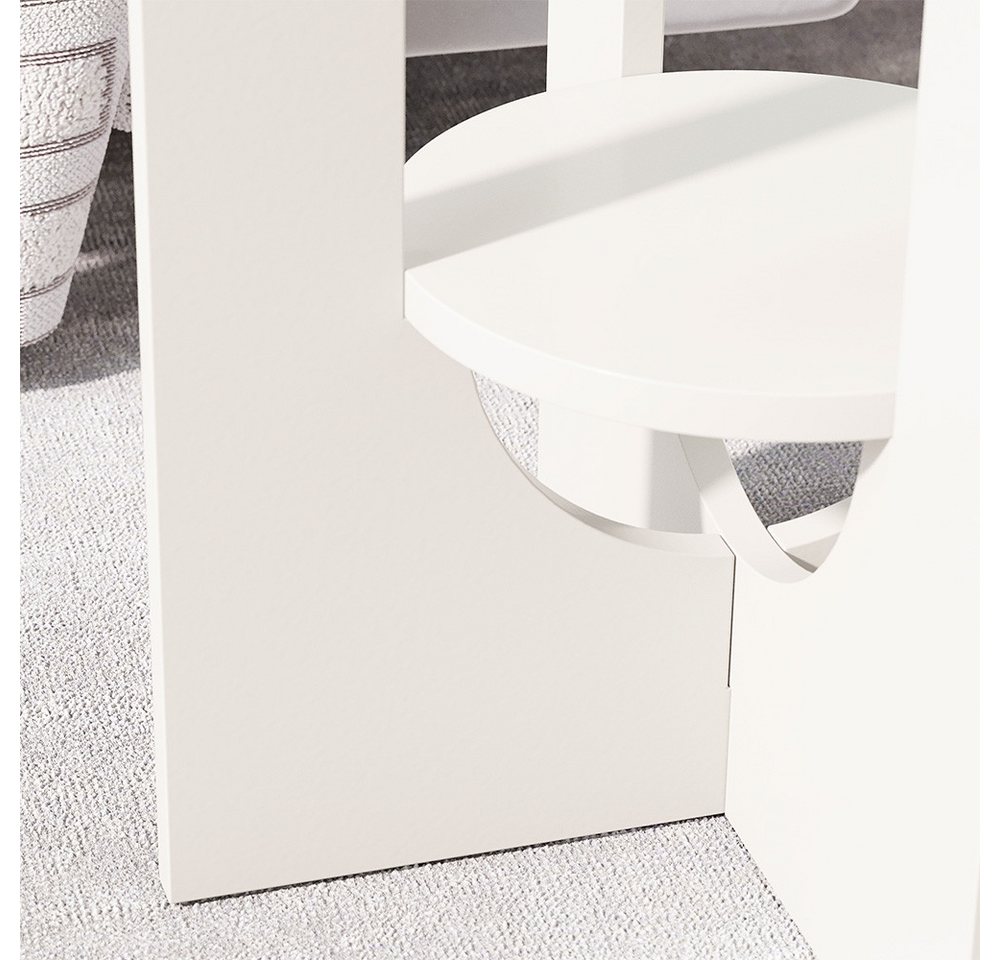 Vicco Couchtisch Vareo, Weiß, 40 x 40 cm (1-St) – Bild 5 von 5