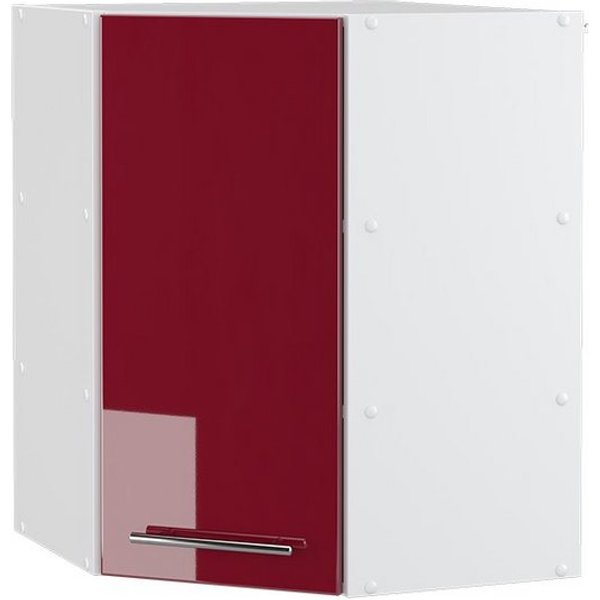 Vicco Eckhängeschrank Fame-Line, Bordeaux Hochglanz/Weiß, 57 cm (1-St., 1 Hängeschrank) Eckhängeschrank