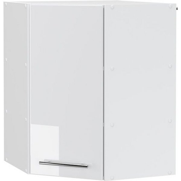 Vicco Eckhängeschrank Fame-Line, Weiß Hochglanz/Weiß, 57 cm (1-St)