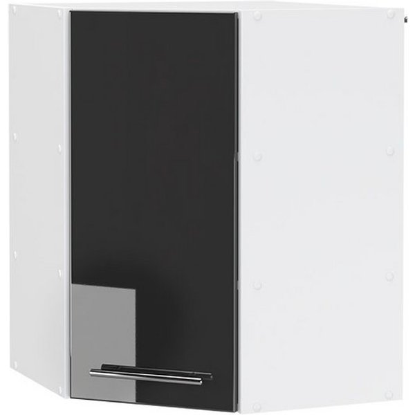 Vicco Eckhängeschrank Fame-Line, Anthrazit Hochglanz/Weiß, 57 cm (1-St)