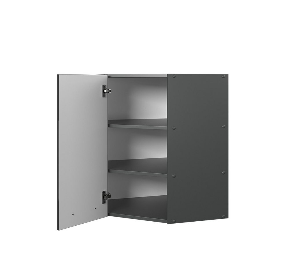 Vicco Eckhängeschrank Fame-Line, Anthrazit Hochglanz/Anthrazit, 57 cm (1-St) – Bild 4 von 5
