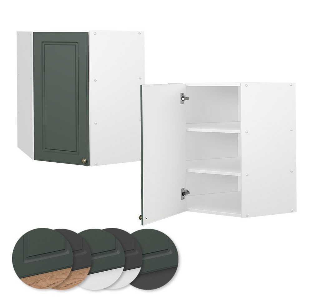 Vicco Eckhängeschrank Fame-Line, Grün-Gold Landhaus/Weiß, 57 cm (1-St., 1 Hängeschrank) Eckhängeschrank – Bild 5 von 5