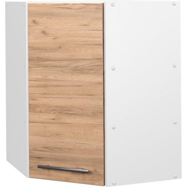 Vicco Eckhängeschrank Fame-Line, Goldkraft Eiche/Weiß, 57 cm (1-St., 1 Hängeschrank) Eckhängeschrank