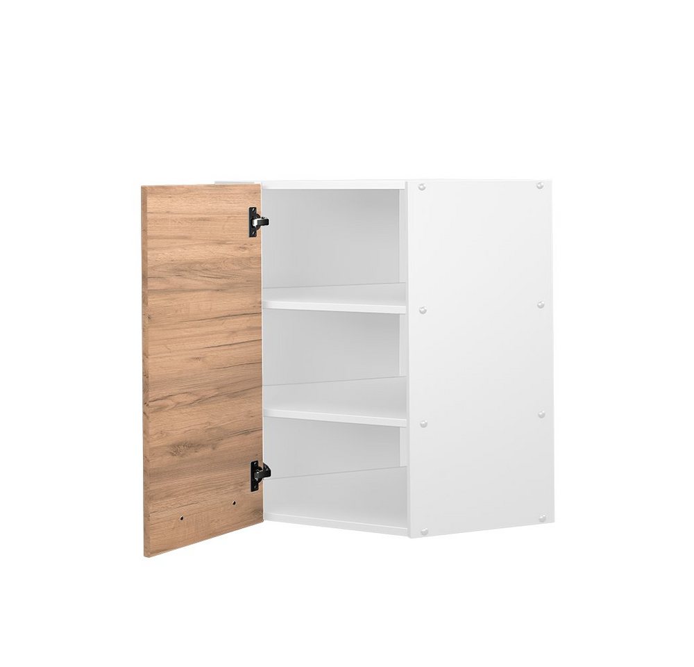 Vicco Eckhängeschrank Fame-Line, Goldkraft Eiche/Weiß, 57 cm (1-St., 1 Hängeschrank) Eckhängeschrank – Bild 4 von 5