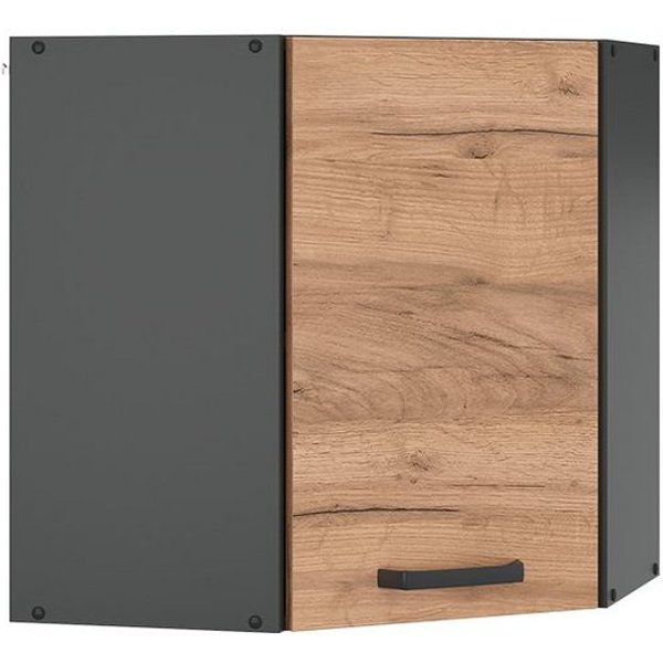 Vicco Eckhängeschrank R-Line, Goldkraft Eiche/Anthrazit, 57 cm (1-St., 1 Hängeschrank) Eckhängeschrank