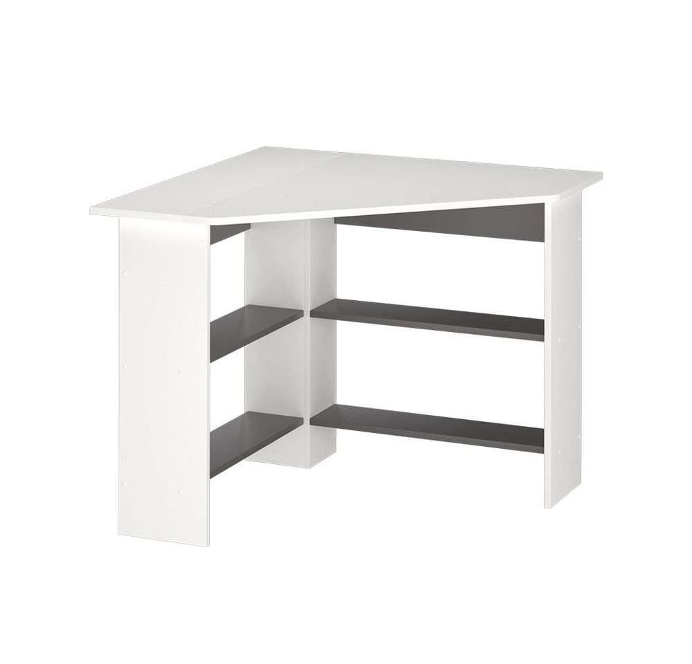 Vicco Eckschreibtisch Arion, Weiß/Anthrazit, 90 x 90 cm (1-St) – Bild 2 von 5