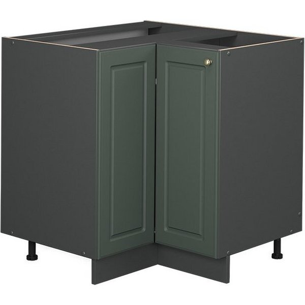 Vicco Eckunterschrank Fame-Line, Grün-Gold Landhaus/Anthrazit, 80.5 cm ohne Arbeitsplatte (1-St)